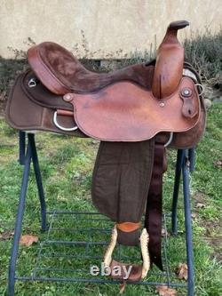 16 Fabtron Saddle 7110 Synthetic Cordura and Leather Trail Roper Western Saddle