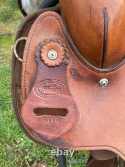 16 Fabtron Saddle 7110 Synthetic Cordura and Leather Trail Roper Western Saddle