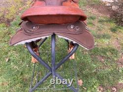 16 Fabtron Saddle 7110 Synthetic Cordura and Leather Trail Roper Western Saddle