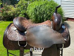 16 Felipe Sanchez Western Cutting Saddle