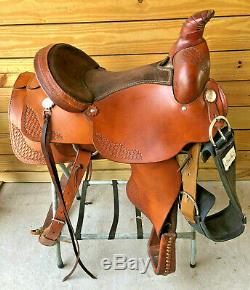 16 H & H Roper Roping Trail Ranch Western Horse Saddle & Cinch FQHB Made in USA