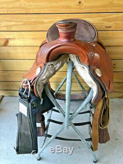 16 H & H Roper Roping Trail Ranch Western Horse Saddle & Cinch FQHB Made in USA