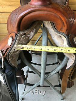 16 H & H Roper Roping Trail Ranch Western Horse Saddle & Cinch FQHB Made in USA