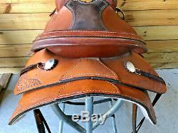 16 H & H Roper Roping Trail Ranch Western Horse Saddle & Cinch FQHB Made in USA