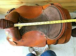 16 H & H Roper Roping Trail Ranch Western Horse Saddle & Cinch FQHB Made in USA