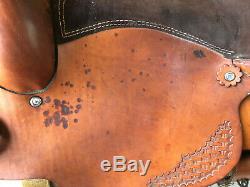 16 H & H Roper Roping Trail Ranch Western Horse Saddle & Cinch FQHB Made in USA