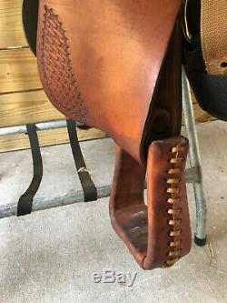 16 H & H Roper Roping Trail Ranch Western Horse Saddle & Cinch FQHB Made in USA