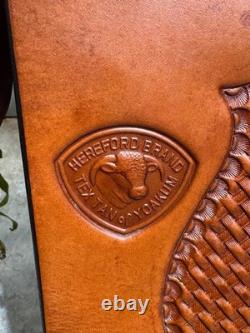 16 HEREFORD Tex-Tan Range Boss Western Ranch Show Saddle BEAUTIFUL