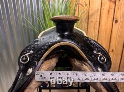 16 Handmade DON WEST Black Leather Gaited Western Horse Saddle