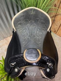 16 Handmade DON WEST Black Leather Gaited Western Horse Saddle