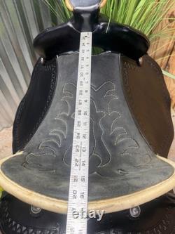 16 Handmade DON WEST Black Leather Gaited Western Horse Saddle
