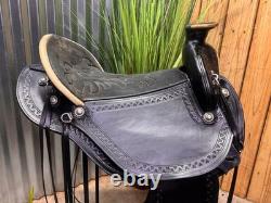 16 Handmade DON WEST Black Leather Gaited Western Horse Saddle