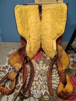 16 Inch Dale Chavez Western Show Saddle With FQHB Basket Weave/Floral Tooling