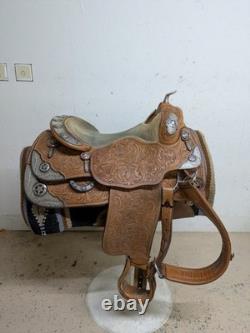 16 Inch Used Bob's Custom Western Pleasure Show Saddle 1078-11336