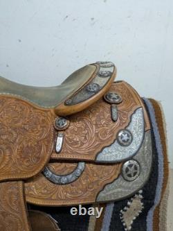 16 Inch Used Bob's Custom Western Pleasure Show Saddle 1078-11336
