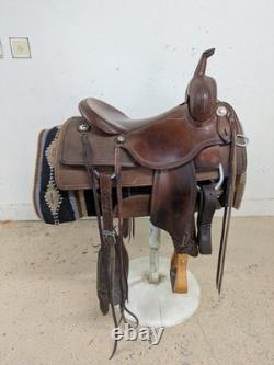 16 Inch Used Matt Gaines Martin Western Cutting Saddle 987-10179