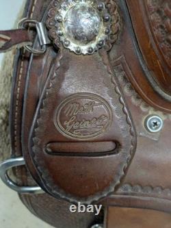 16 Inch Used Matt Gaines Martin Western Cutting Saddle 987-10179
