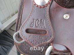 16'' JCM 1804-23 MARTIN ROPER FQH BARS WESTERN SADDLE w CINCH, B COLLAR 41 LBS
