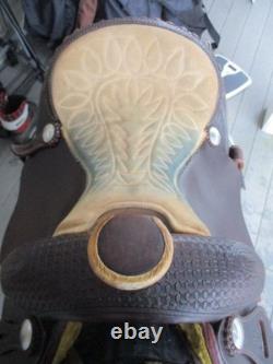 16'' JCM 1804-23 MARTIN ROPER FQH BARS WESTERN SADDLE w CINCH, B COLLAR 41 LBS