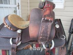 16'' JCM 1804-23 MARTIN ROPER FQH BARS WESTERN SADDLE w CINCH, B COLLAR 41 LBS