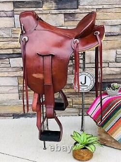 16 JJ Maxwell Western Hornless Saddle- Round skirt, Leather, Quality Saddle
