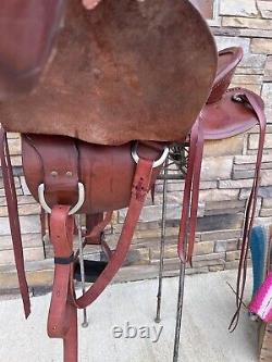 16 JJ Maxwell Western Hornless Saddle- Round skirt, Leather, Quality Saddle