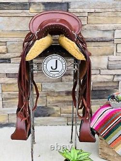 16 JJ Maxwell Western Hornless Saddle- Round skirt, Leather, Quality Saddle