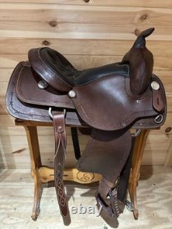 16 JJ Tack Shack Barbed Wire Team Penner Western Saddle Model 2070-6