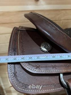 16 JJ Tack Shack Barbed Wire Team Penner Western Saddle Model 2070-6