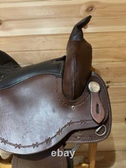 16 JJ Tack Shack Barbed Wire Team Penner Western Saddle Model 2070-6