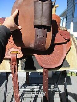 16'' Jc Martin Western Barrel Saddle Full Qh Bars 35lbs