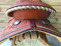 16 Johnny Ruff Custom Barrel Trail Western Horse Saddle Made in USA