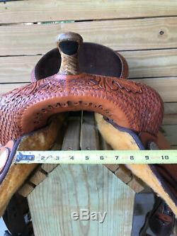 16 Johnny Ruff Custom Barrel Trail Western Horse Saddle Made in USA