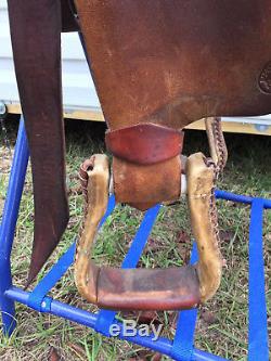 16 Johnny Ruff Western Barrel Trail Horse Saddle w Round Skirt FQHB Made in USA