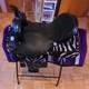 16 King Series Black Leather/zebra Weatern Saddle