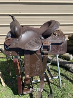 16 King Series Jacksonville Western trail/pleasure saddle dark oil leather