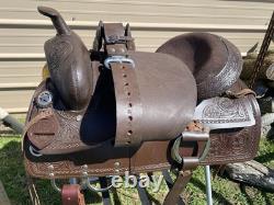 16 King Series Jacksonville Western trail/pleasure saddle dark oil leather