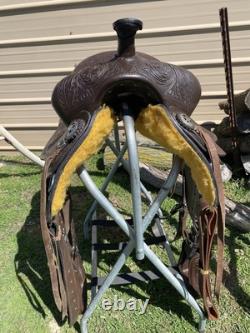 16 King Series Jacksonville Western trail/pleasure saddle dark oil leather