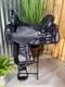 16 Light Weight Leather & Cordura Black Aztec Western Horse Saddle Usa