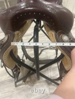 16 Mc Daniel Saddlery Cutter Western Saddle, Brown Leather, Traditional
