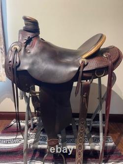 16 Mcall Wade roughout western, ranching, roping, trail saddle