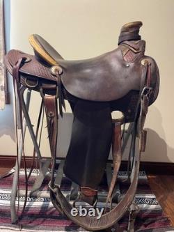 16 Mcall Wade roughout western, ranching, roping, trail saddle