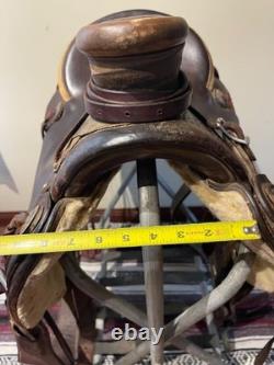 16 Mcall Wade roughout western, ranching, roping, trail saddle