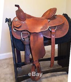 16 NRS World PRO SERIES REINER Reining Horse Tack Saddle Nice butterfly skirt