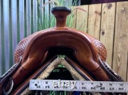 16 ORTHO-FLEX Basket Tooled Western Ranch Style Trail Saddle