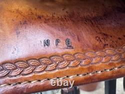 16 ORTHO-FLEX Basket Tooled Western Ranch Style Trail Saddle
