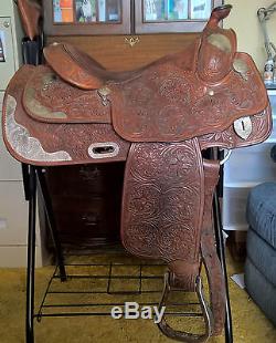 16 Original Billy Cook Show Saddle Made in Sulphur, OK, Gorgeous! FQHB