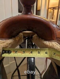 16 Pard's Keith Connella Handtooled Western Saddle (Versatility Reining Trail)