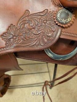 16 Pard's Keith Connella Handtooled Western Saddle (Versatility Reining Trail)