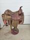 16'' Qh Big Horn #110 Brown Leather & Cordura Western Trail Saddle Light Weight